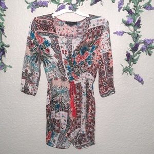 Love Tree Romper Floral Size Small